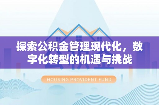 富宁探索公积金管理现代化，数字化转型的机遇与挑战