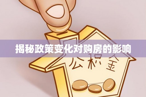 富宁揭秘政策变化对购房的影响