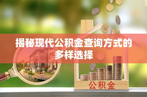 富宁揭秘现代公积金查询方式的多样选择