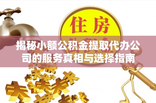 富宁揭秘小额公积金提取代办公司的服务真相与选择指南