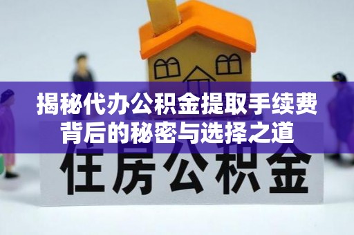 富宁揭秘代办公积金提取手续费背后的秘密与选择之道